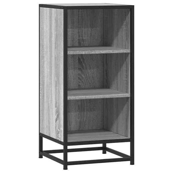 vidaXL Skänk grå sonoma 35,5x35x76 cm konstruerat trä och metall Rabatter