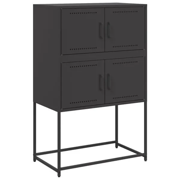 vidaXL Skänk svart 68,5x38,5x107 cm stål Beställ nu