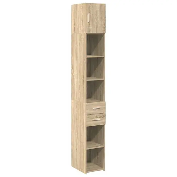 vidaXL Förvaringsskåp smalt sonoma ek 30x42,5x225 cm konstruerat trä Beställ idag