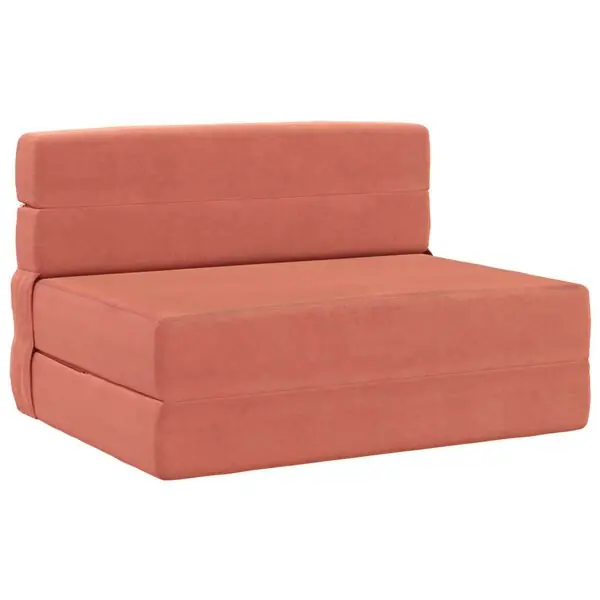 vidaXL Fällsoffa säng Röd orange 190 x 70 x 15 cm Kordread tyg Bästa pris