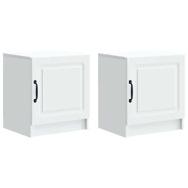 Fri frakt vidaXL Nattduksbord 2 pcs Vit 43 x 34,5 x 47 cm Konstruerat trä