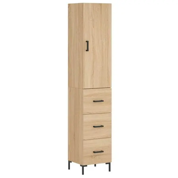 vidaXL Högskåp sonoma-ek34,5x34x180 cm konstruerat trä Erbjudandepris