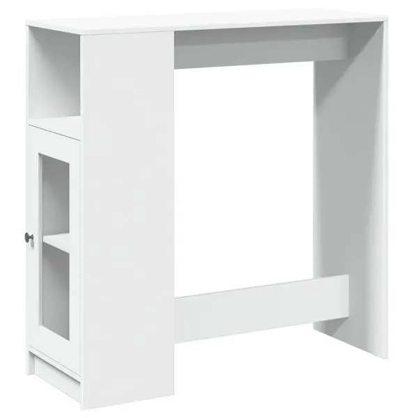 vidaXL Barbord med ställ vit 101x40x103,5 cm konstruerat trä risnedsättning