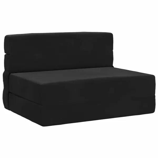 Billigare vidaXL Fällsoffa säng Svart 190 x 70 x 15 cm Sammet