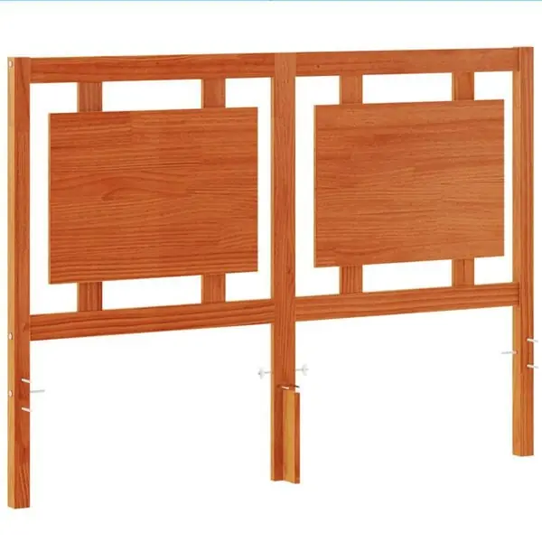 vidaXL Huvudgavel vaxbrun 135 cm massiv furu Extra rabatt