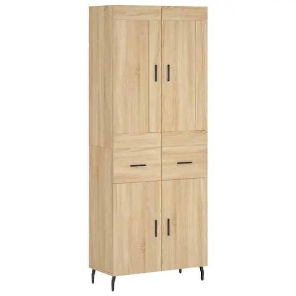 Nyhet vidaXL Högskåp sonoma-ek 69,5x34x180 cm konstruerat trä