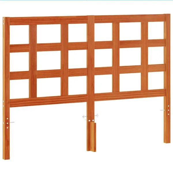 vidaXL Huvudgavel vaxbrun 135 cm massiv furu Billigare