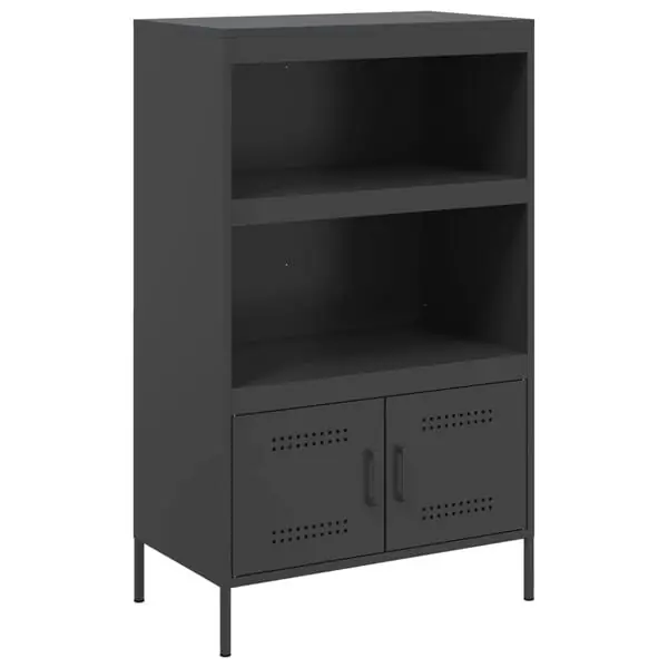 vidaXL Högskåp svart 68x39x113 cm stål Beställ idag