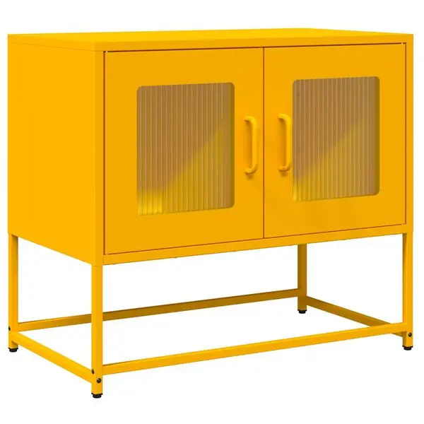 Fynd vidaXL TV-bänk senapsgul 68x39x60,5 cm kallvalsat stål