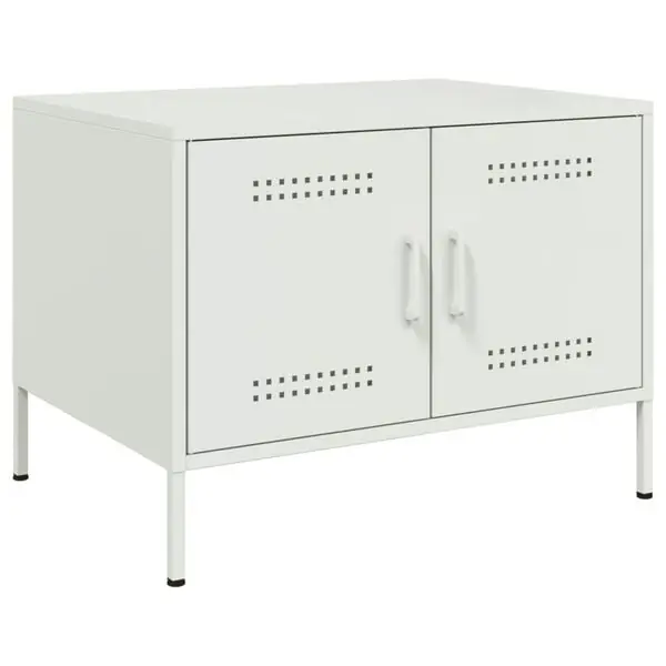 vidaXL Soffbord vit 68x50x50,5 cm stål Erbjudande
