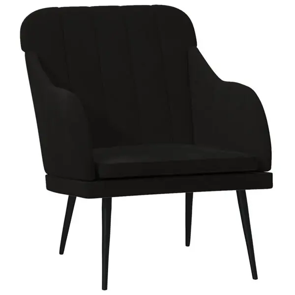 Handla nu vidaXL Fåtölj svart 63x76x80 cm sammet
