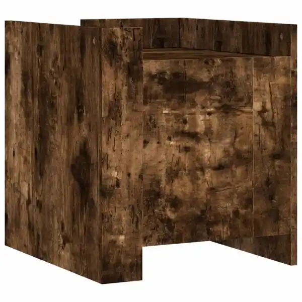 vidaXL Sängbord rökfärgad ek 45x50x50 cm konstruerat trä Endast denna vecka