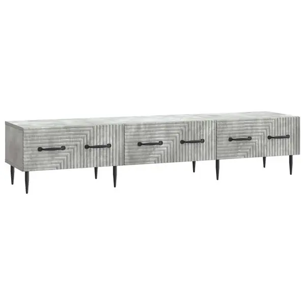 Snabb frakt vidaXL TV-skåp med låda Betonggrå 147 x 34,5 x 30 cm Konstruerat trä