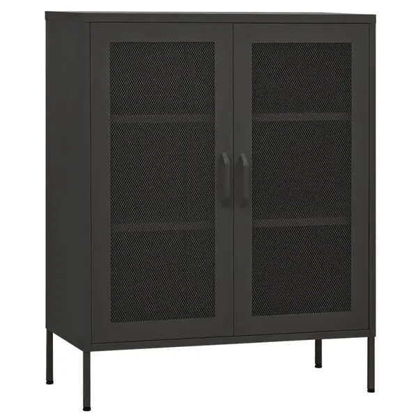 Populär vidaXL Förvaringsskåp antracit 80x35x101,5 cm stål