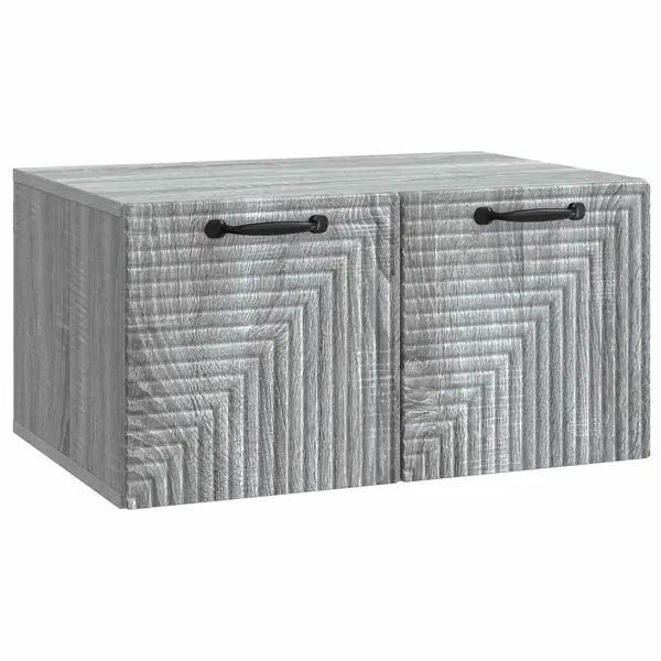 I lager vidaXL Väggmonterad TV-bänk Grå sonoma-ek 59,5 x 41 x 30 cm