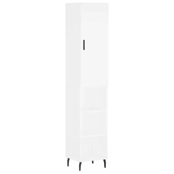 vidaXL Högskåp vit 34,5x34x180 cm konstruerat trä Sänkt pris