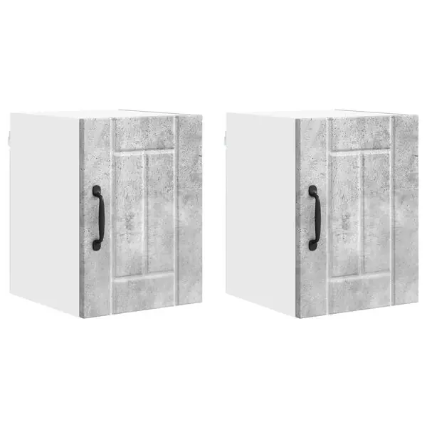 Expressleverans vidaXL Diskmaskin panel Lucca 2 pcs Betonggrå 30 x 31 x 40 cm