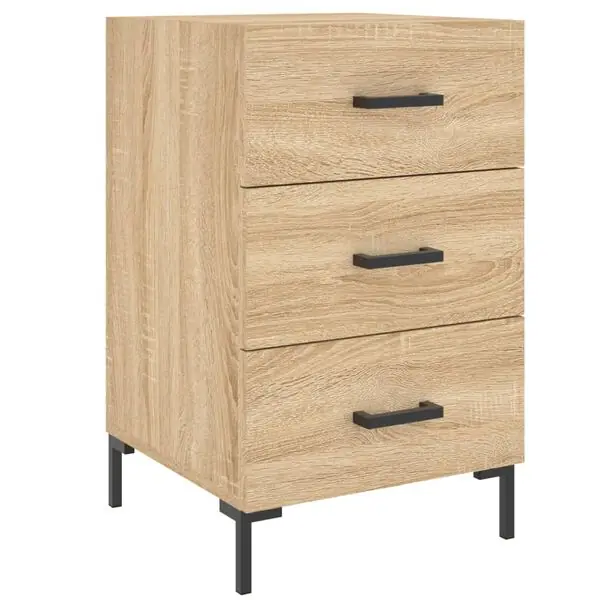 vidaXL Sängbord sonoma-ek 40x40x66 cm konstruerat trä Billigare