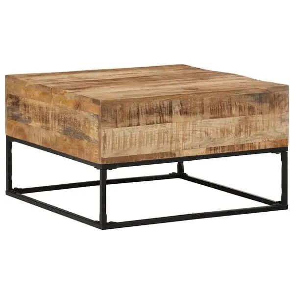 vidaXL Soffbord 68x68x41 cm grovt mangoträ Rabatter