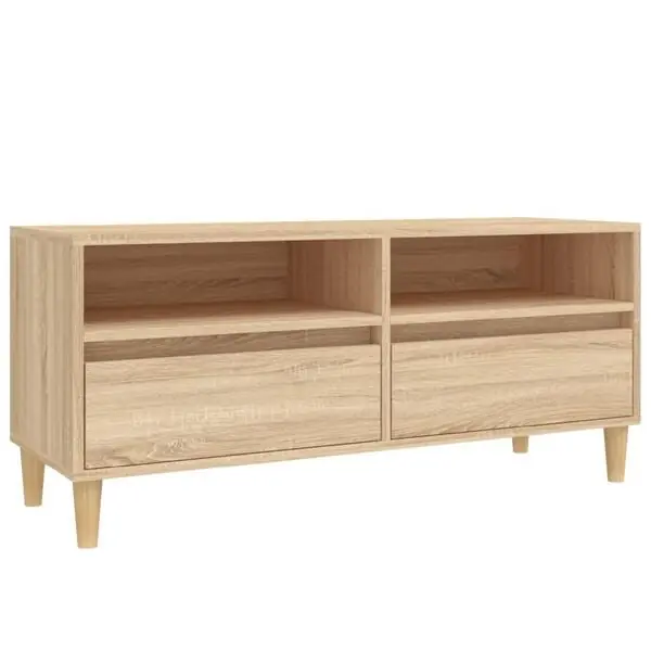 vidaXL Tv-bänk sonoma-ek 100x34,5x44,5 cm konstruerat trä Fynd
