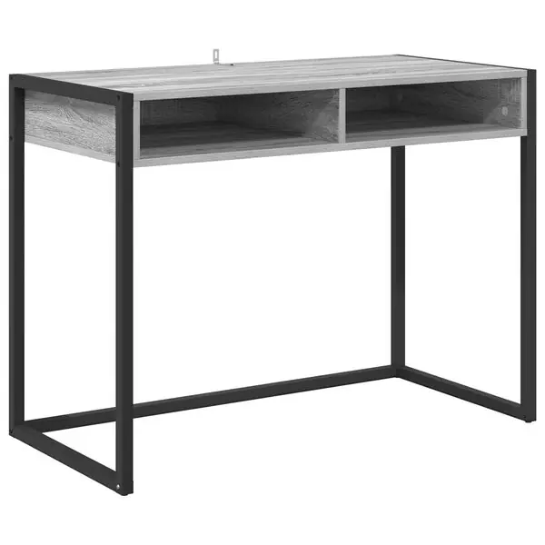 vidaXL Skrivbord Grå Sonoma 100 x 50 x 75 cm Konstruerat trä risnedsättning