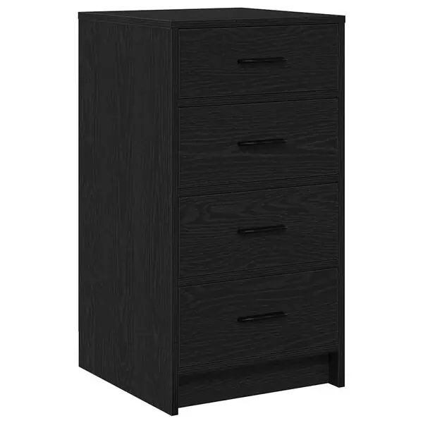 Nyhet vidaXL Sideboard med låda Svart ek 40 x 41 x 75 cm Konstruerat trä