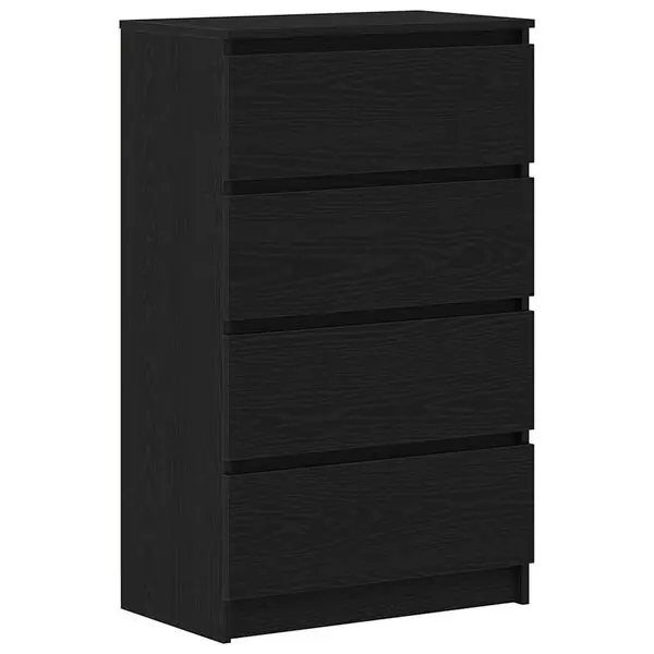 Nyhet vidaXL Skänk svart ek 60x35x98,5 cm konstruerat trä