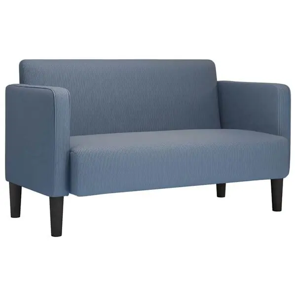 Begränsat antal vidaXL Loveseat soffa blå 109 cm manchestertyg
