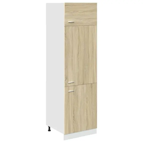 Fynd vidaXL Skåp för kylskåp &lLyon&r sonoma-ek 60x57x207 cm konstruerat trä