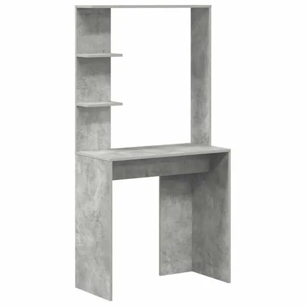Lågt pris vidaXL Skrivbord Betonggrå 78,5 x 37 x 154,5 cm Konstruerat trä