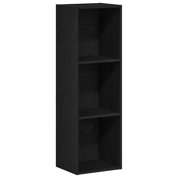 Säker betalning vidaXL Bokhylla svart ek 36x30x114 cm konstruerat trä