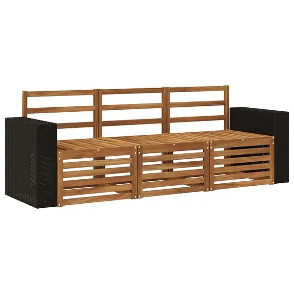 vidaXL Soffgrupper 3 pcs Massivt Akaciaträ Fynd