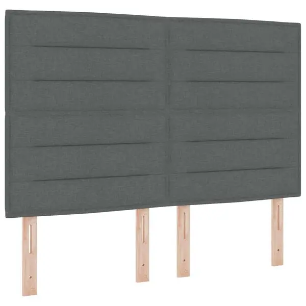 vidaXL LED Box Säng med madrass Mörkgrå 160 x 200 cm tyg Outlet
