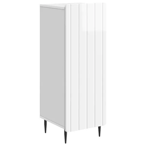 vidaXL Sideboard Vit högglans 34,5 x 33 x 92 cm Konstruerat trä Erbjudandepris