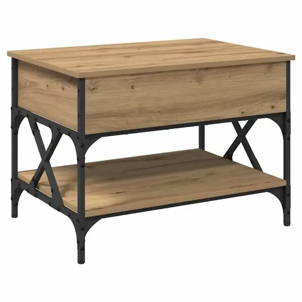 Fynd vidaXL Kaffeebord Artisan Ek 70x50x50cm Konstruerat trä