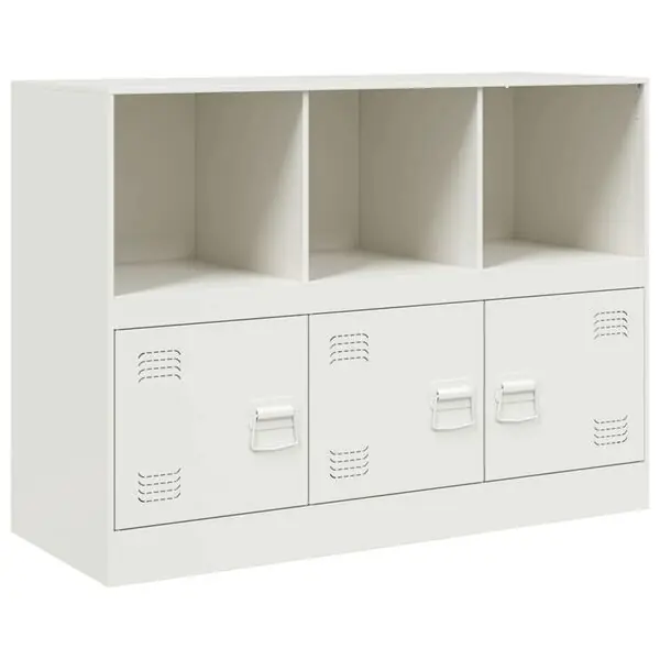 vidaXL Skänk vit 99x39x73 cm stål Fynd