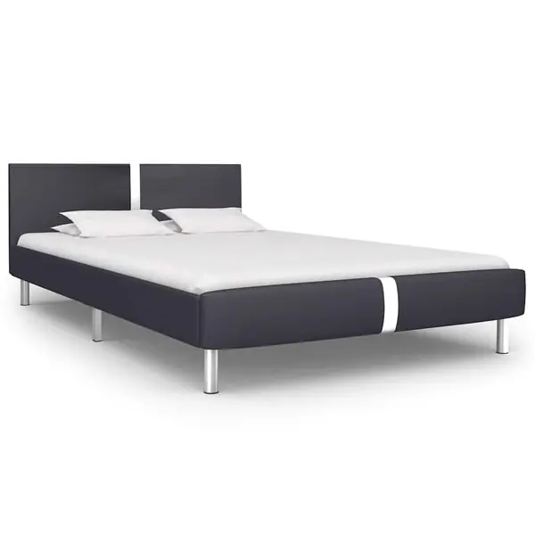 vidaXL Sängram utan madrass svart konstläder 135x190 cm Endast denna vecka