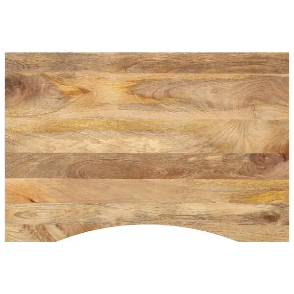 Billigare vidaXL Skrivbordsskiva med kurva 100x50x2,5 cm massivt grovt mangoträ