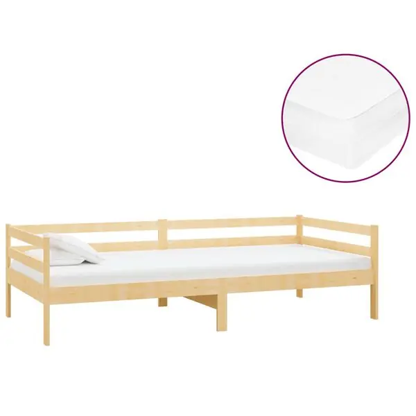 vidaXL Dagbädd med madrass 90x200 cm massiv furu Populärt val