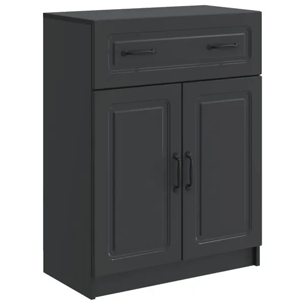 vidaXL Sideboard med låda Svart 66 x 34,5 x 87 cm Konstruerat trä Populärt val