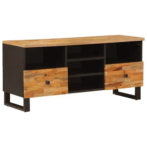 Beställ nu vidaXL TV-skåp med låda Corona Brun 100 x 33 x 46 cm Massivt mangoträ