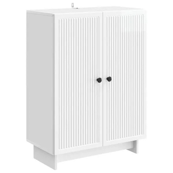 vidaXL Sideboard Vit högglans 66 x 34,5 x 90 cm Konstruerat trä Kundfavorit