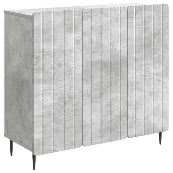 vidaXL Sideboard Betonggrå 89 x 34,5 x 82 cm Konstruerat trä Snabb frakt