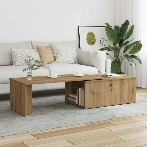 Billigare vidaXL Soffbord artisan ek 150x50x35 cm konstruerat trä