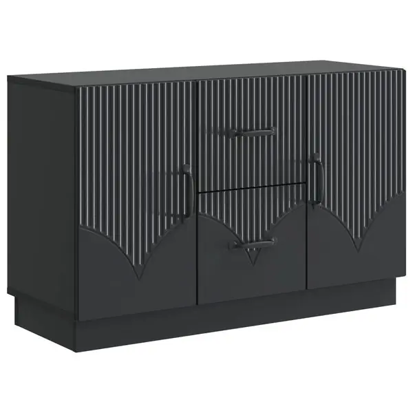 vidaXL Sideboard med låda Svart 89 x 34,5 x 57 cm Konstruerat trä Fynd