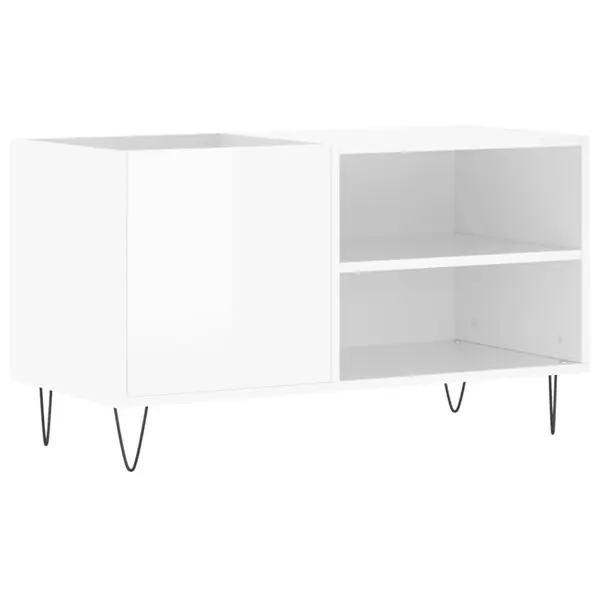 vidaXL Stereobänk vit högglans 85x38x48 cm konstruerat trä Extra rabatt
