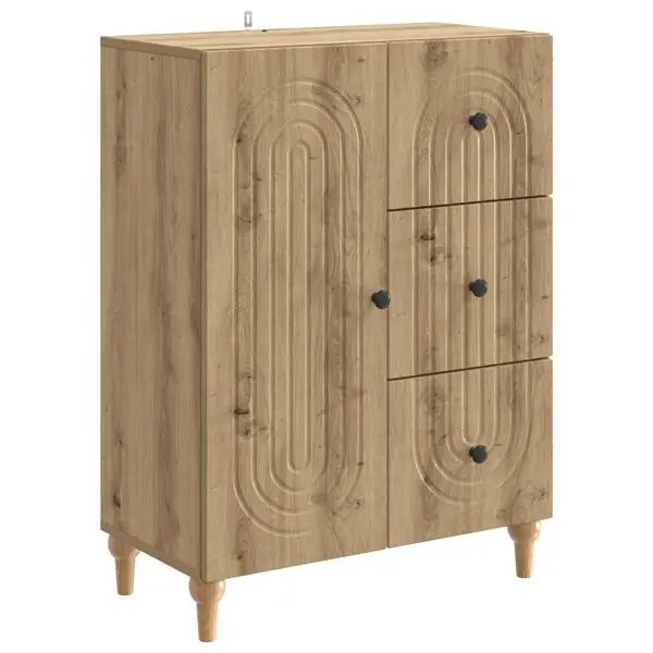 Sista chansen vidaXL Sideboard med låda Artisan-ek 66 x 34,5 x 90 cm Konstruerat trä