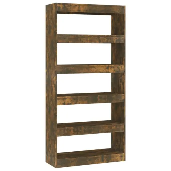 Reapris vidaXL Bokhylla/Rumsavdelare rökfärgad ek 80x30x166 cm konstruerat trä