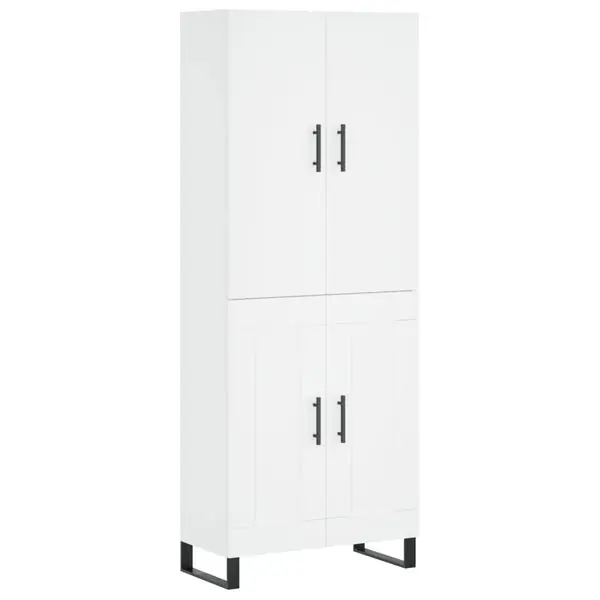 vidaXL Högskåp vit 69,5x34x180 cm konstruerat trä Begränsat antal