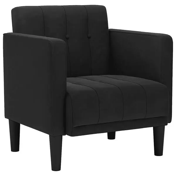 Outlet vidaXL Soffstol med armstöd svart 53 cm sammet